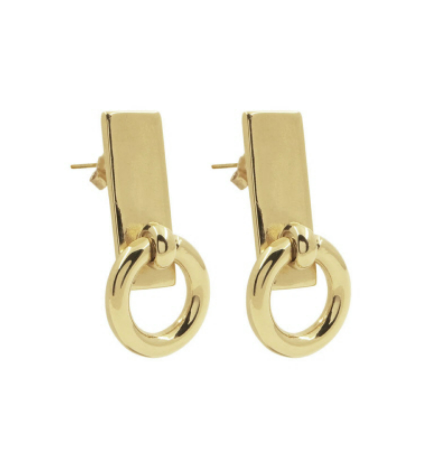 CXC- Gold plate with hoop Earrings - Findlay Rowe Designs