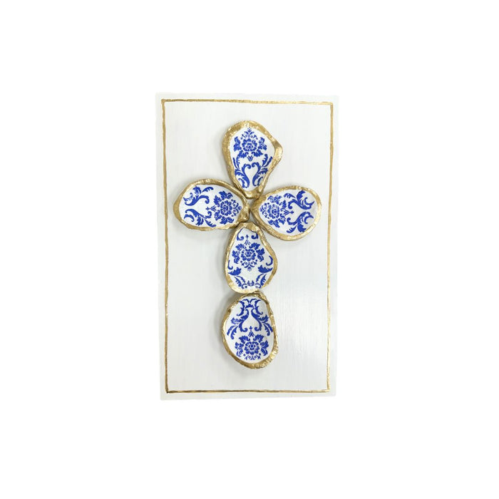 Damask Oyster Shell Cross - 318 Art & Frame