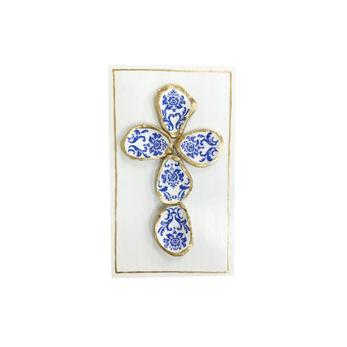 Damask Oyster Shell Cross - 318 Art & Frame