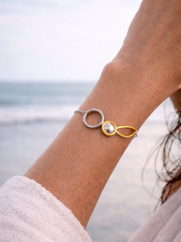 MAREE DateKiss Bracelet - Silver/Gold - Bracelets BİLEKLİK
