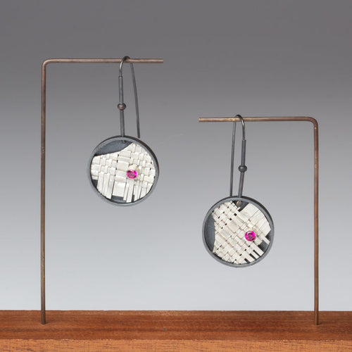 Deconstructed Silver Weave with Ruby