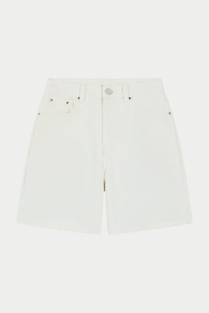 DENIM JORTS - ECRU