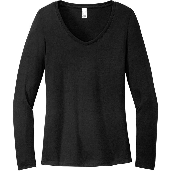 District Ladies Perfect Tri Long Sleeve V-Neck Tee