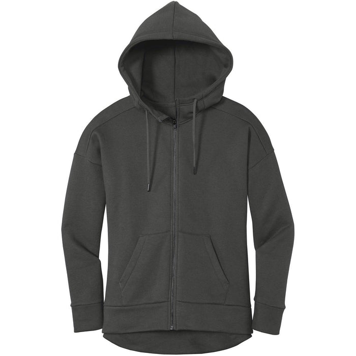 District Ladies Perfect Weight Fleece Drop Shoulder Full-Zip Hoodie