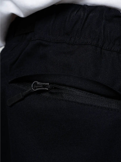 BETWEEN SIDES Double Knee Pant - Black - Cargo Pants PANTOLON