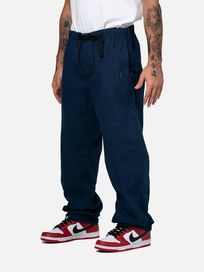 BETWEEN SIDES Double Knee Pant - Navy - Cargo Pants PANTOLON