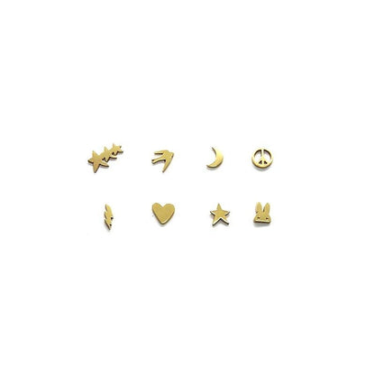Earrings Moon 1 pc