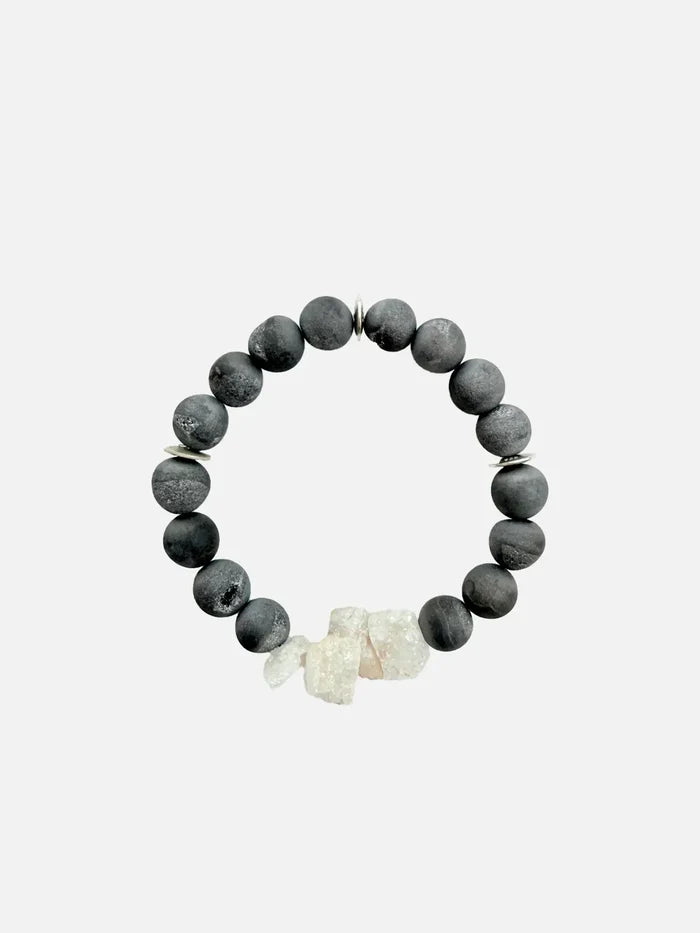 L'ATELIER DES PERLES Écorin Druzy Akik Taşlı Gümüş Bileklik - Bracelets BİLEKLİK