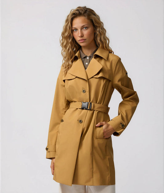 Elegant Mid-Length Trench Coat