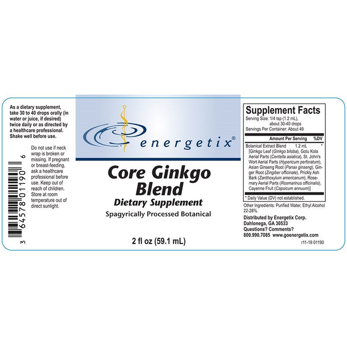 Energetix Core Ginkgo Blend Liquid 2