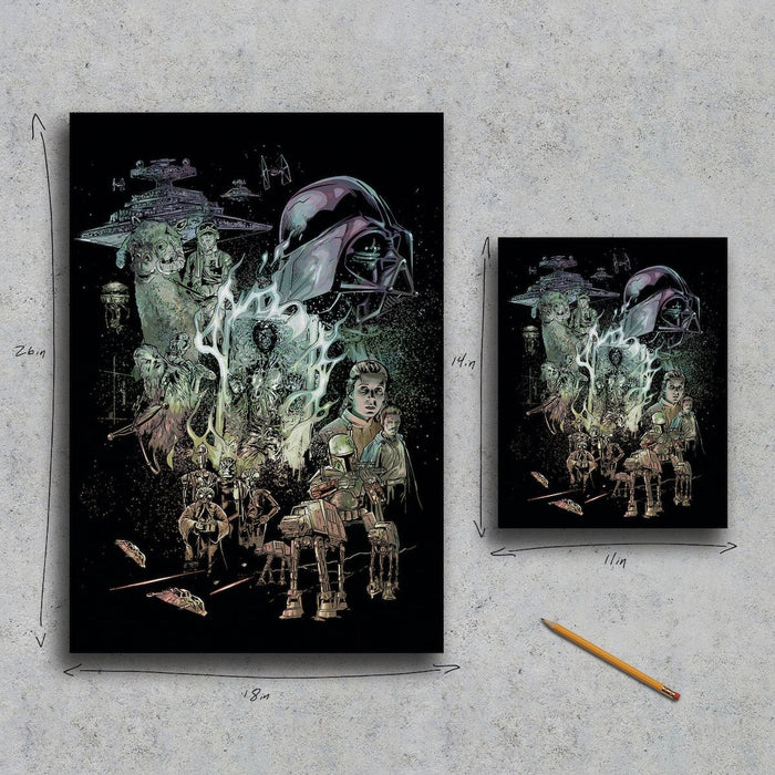 Episode V - The Empire Strikes Back Canvas Print - Heroes & Villains-Star Wars-Wall Decor