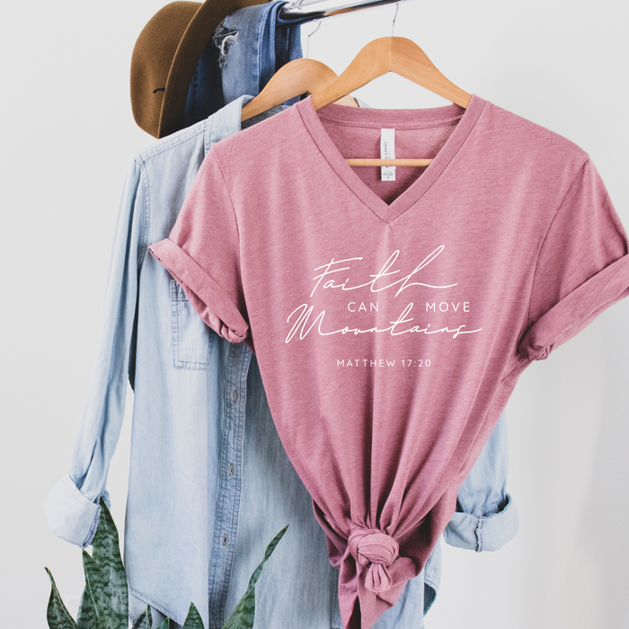 XS / Heather Mauve V-Neck
