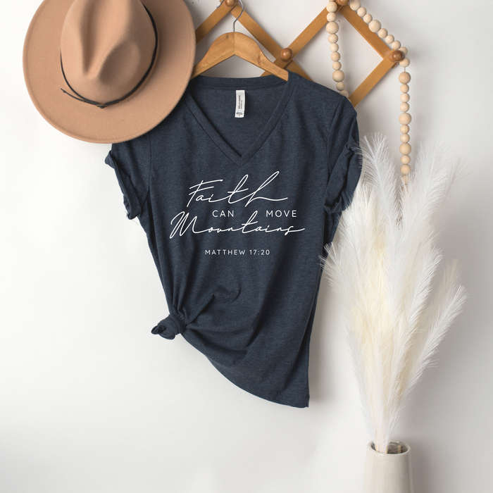Faith Can Move Mountains Bible Verse T-Shirt