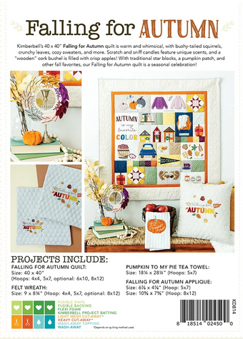 Falling for Autumn Kimberbell Machine Embroidery CD Pattern