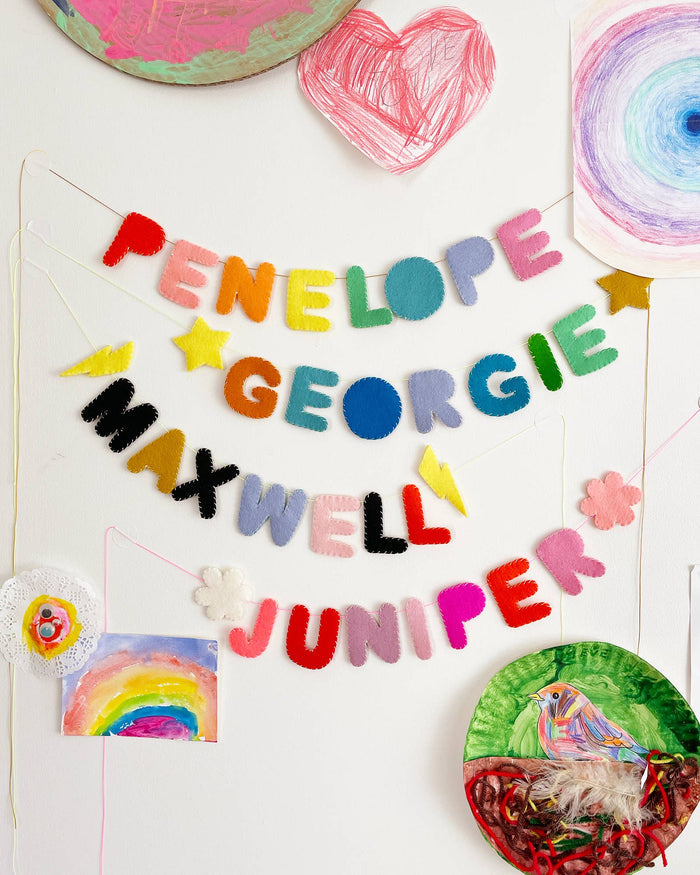 Felt Name Banner Kit- Multi Color Packs