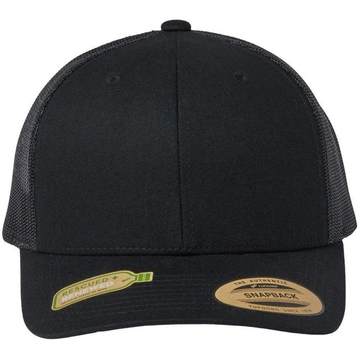 Flexfit Sustainable Retro Trucker Cap-Apparel-Flexfit-Black-Adjustable-Thread Logic