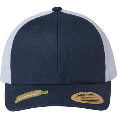 Flexfit Sustainable Retro Trucker Cap-Apparel-Flexfit-Navy/ White-Adjustable-Thread Logic