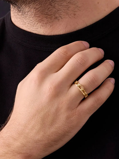 ATOLYEWOLF Forsa Chain Ring in Gold - Rings YÜZÜK