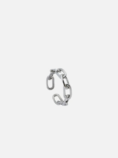 ATOLYEWOLF Forsa Chain Ring in Silver - Necklaces YÜZÜK