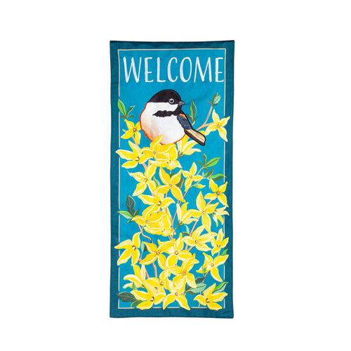 Forsythia and Chickadee Estate Garden Flag