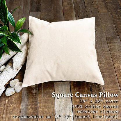 Free Spirit w/ City, State - Custom Square Canvas Pillow