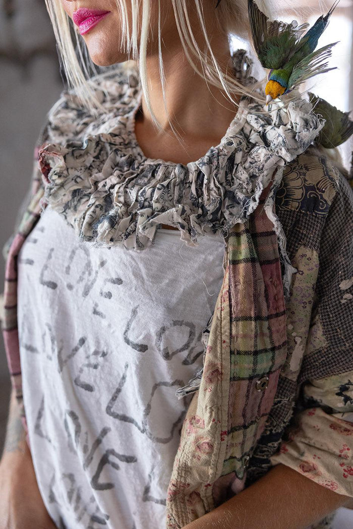 Frida Macaron Jabot Magnolia Pearl Clothing