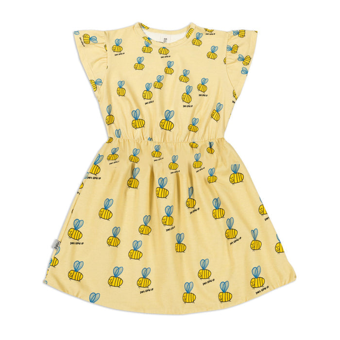 Frills Dress Yellow Bee