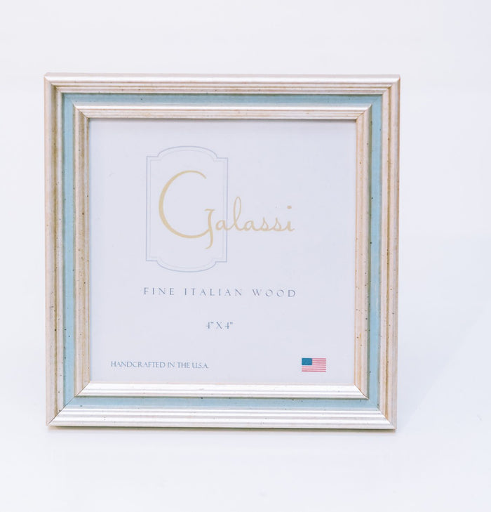 Galassi Frame - Silver with Blue Channel - 4X4 - Findlay Rowe Designs