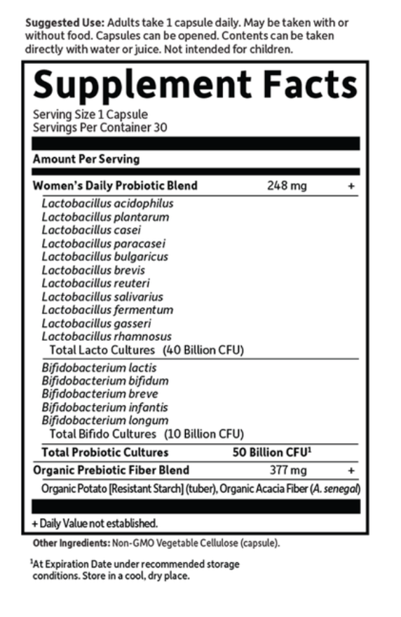 Garden of Life Once Daily Women's 50 Billion Probiotic Capsules 2