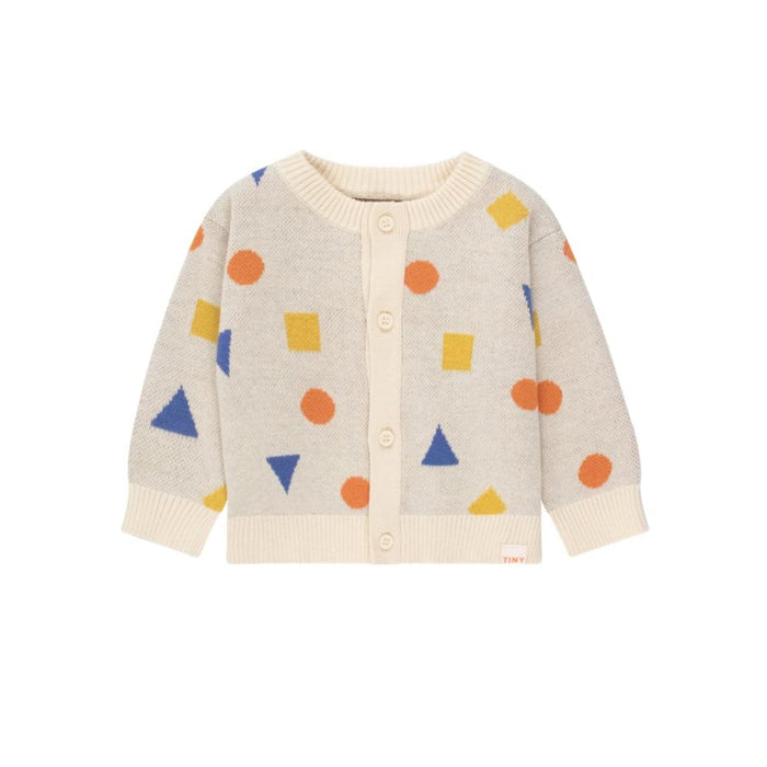 Geometric Baby Cardigan Vanilla
