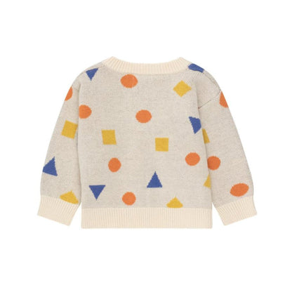 Geometric Baby Cardigan Vanilla