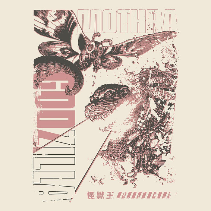 Godzilla vs Mothra Comic Classic Comfort Tee - Heroes & Villains-Godzilla-T-Shirt