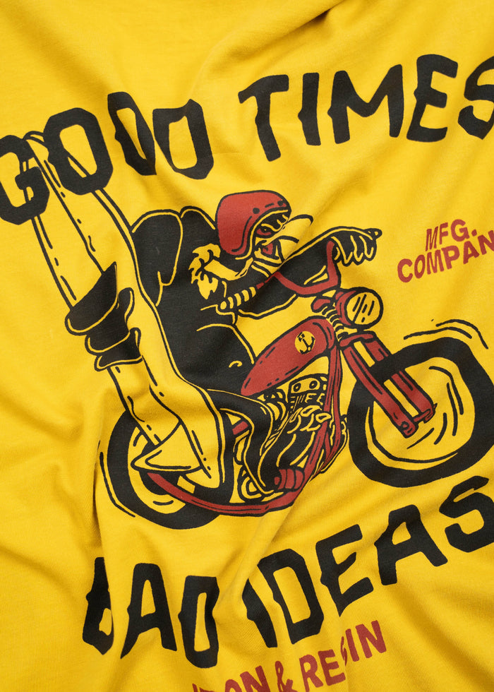 Good Times Bad Ideas Tee - Iron & Resin