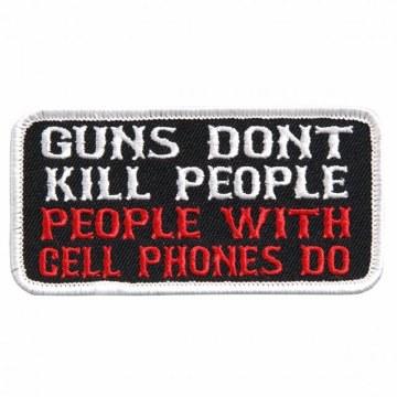 Guns Don't Kill People Patch 4 Inch: Guns Don't Kill People Embroidered 4" 4" x 2" Patch"Guns Don't Kill People, People With