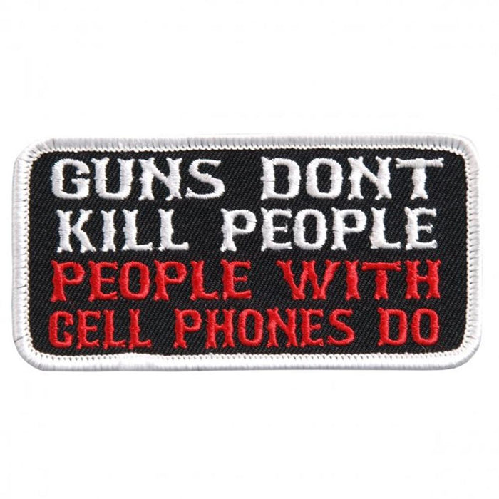 Guns Don't Kill People Patch 4 Inch: Guns Don't Kill People Embroidered 4" 4" x 2" Patch"Guns Don't Kill People, People With