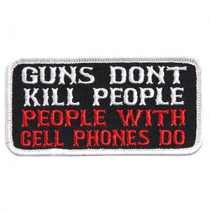Guns Don't Kill People Patch 4 Inch: Guns Don't Kill People Embroidered 4" 4" x 2" Patch"Guns Don't Kill People, People With