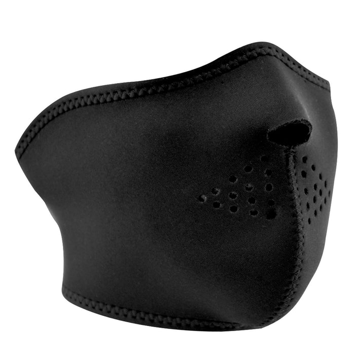 Half Mask Neoprene Black: The ZAN Headgear Neoprene Half Face Mask features full coverage of the nose, chin, and cheeks with