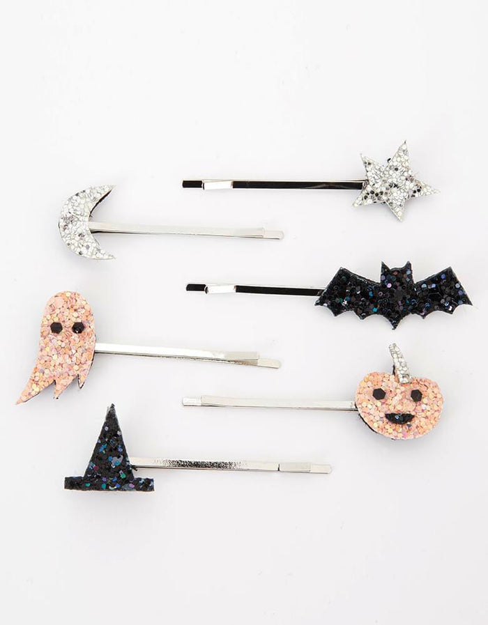 Halloween Icons Glitter Hair Slides