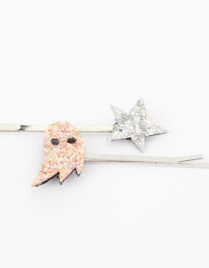 Halloween Icons Glitter Hair Slides