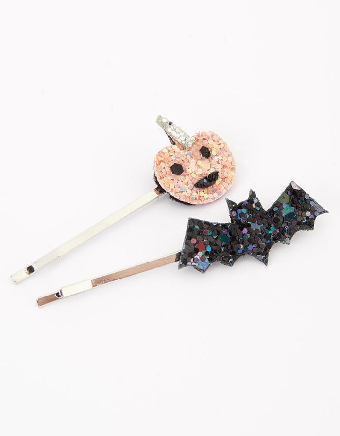 Halloween Icons Glitter Hair Slides