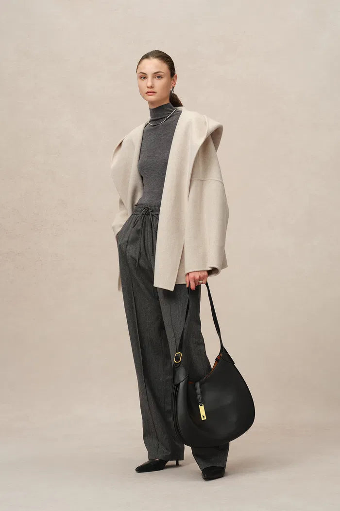 Handcrafted Hooded Cashmere Double-Face Coat