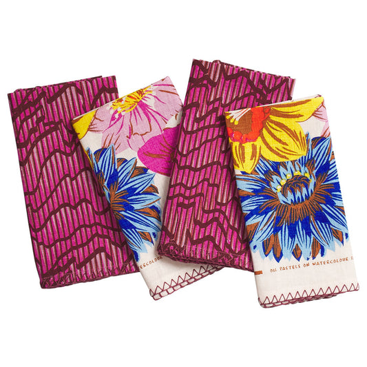 Hanna Napkin Set - Pansy
