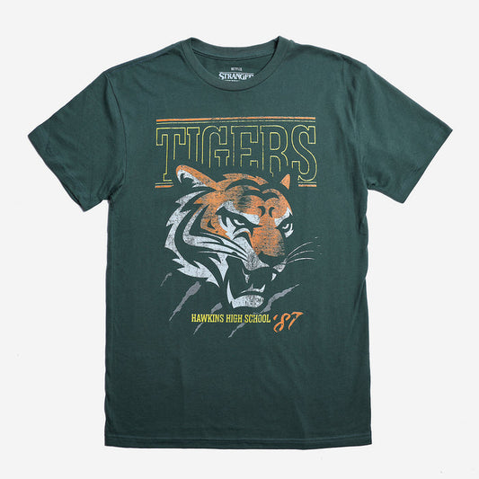 Hawkins Tigers Classic Comfort Tee - Heroes & Villains-Stranger Things-T-Shirt