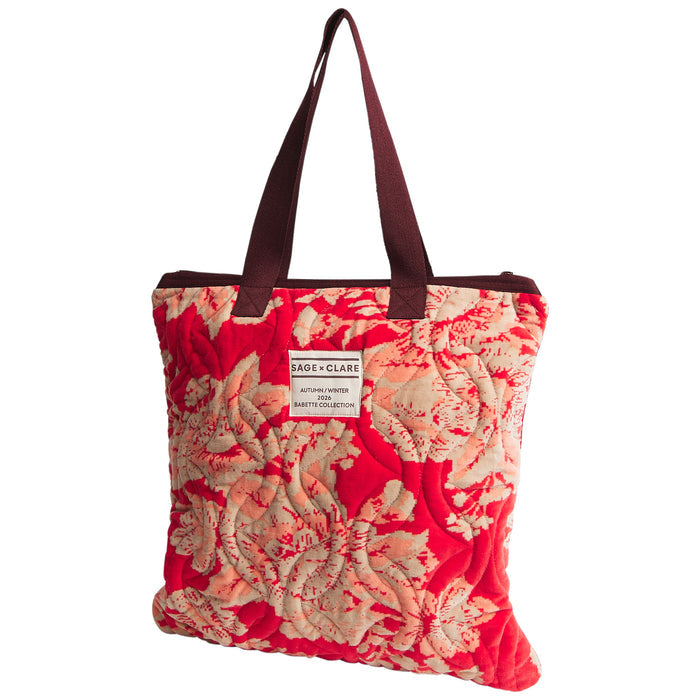 Hazel Velvet Tote Bag