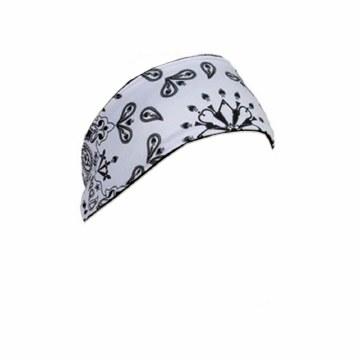 Headband White Paisley: Headband Made of 100% polyester