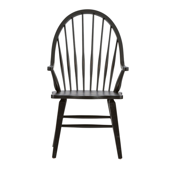 Hearthstone Ridge Windsor Back Arm Chair - Black - 482-C1000A