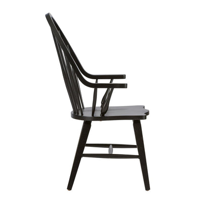 Hearthstone Ridge Windsor Back Arm Chair - Black - 482-C1000A
