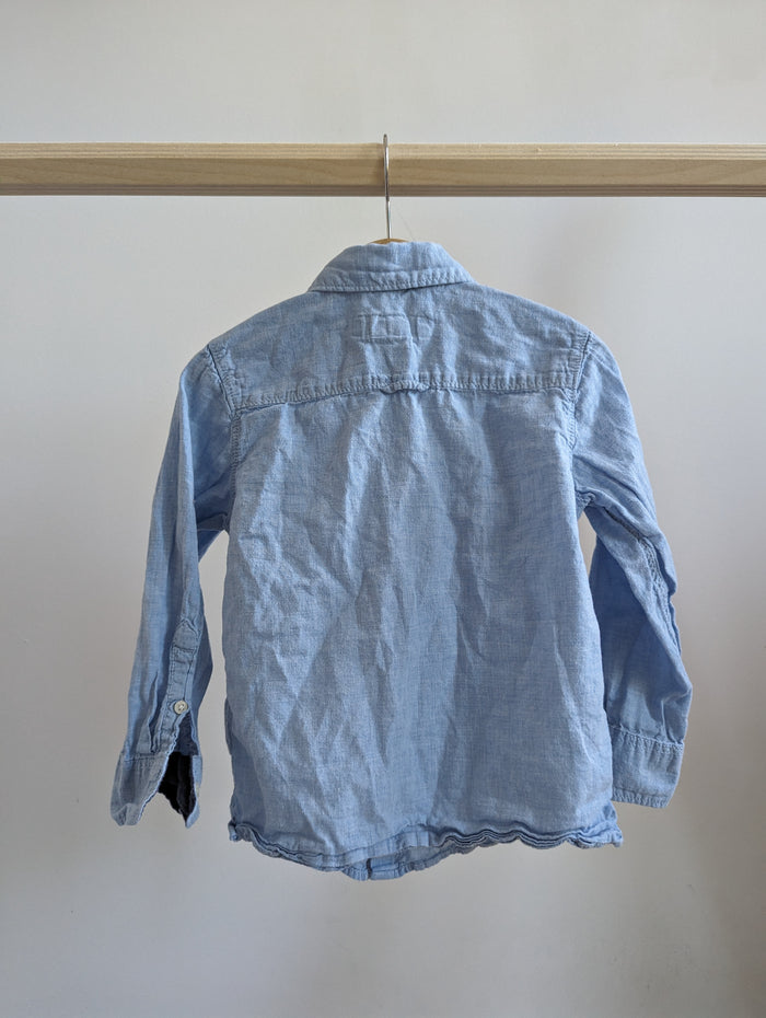 H&M Button-Down Chambray Shirt (4-5T)