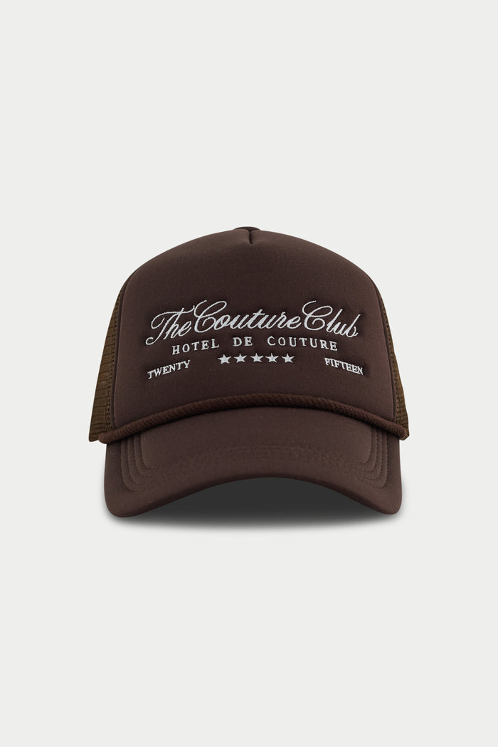 HOTEL DE COUTURE CAP - BROWN