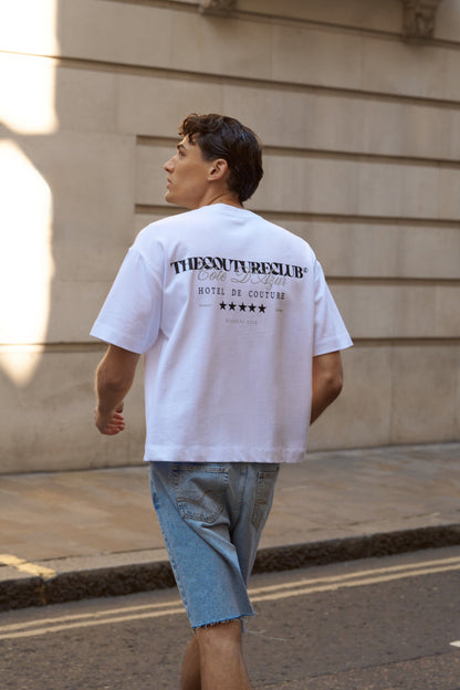 HOTEL DE COUTURE T-SHIRT - WHITE BLACK